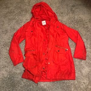 Bebe Red fashion jacket eye catching